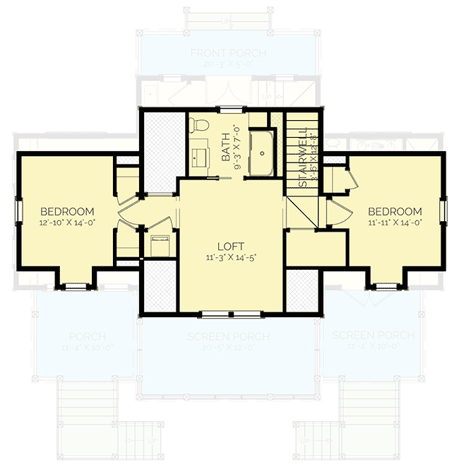 Plan 130006LLS: Cheerful Farmhouse House Plan - Floor Plan - 2nd Floor - Country, Modern Farmhouse, New American, Southern, Traditional, Vacation