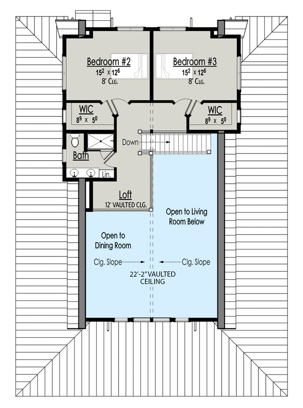 Plan 18302BE: Lake House Plan with 3-Sided Wraparound Porch - 2488 Sq Ft - Floor Plan - 2nd Floor - Country, Craftsman, New American, Traditional, Vacation