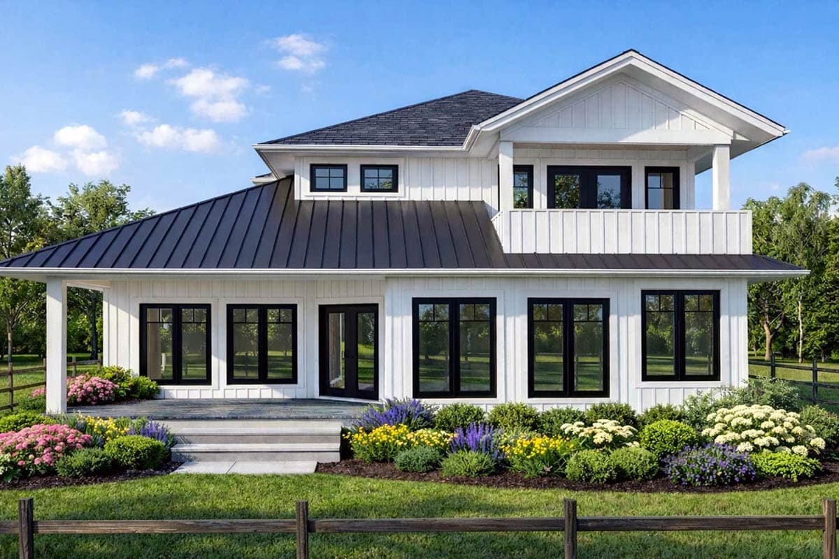 Plan 147062RML: Spacious Modern Farmhouse House Plan with 3 Beds Den and 2 Car Garage - Image #5 - Craftsman, Farmhouse, Modern Farmhouse, New American