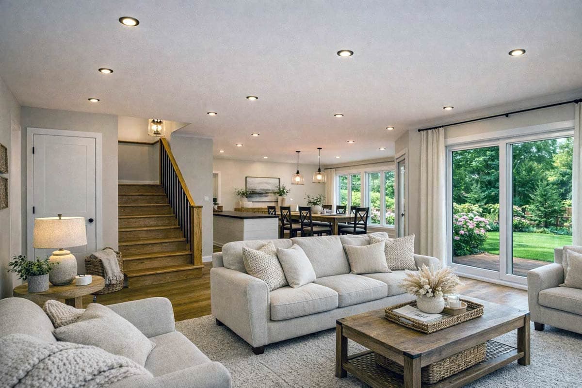 Plan 147062RML: Spacious Modern Farmhouse House Plan with 3 Beds Den and 2 Car Garage - Image #8 - Craftsman, Farmhouse, Modern Farmhouse, New American