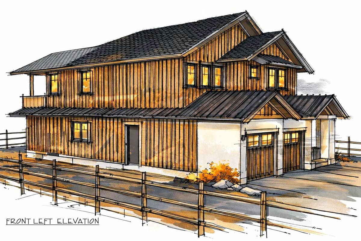 Plan 147062RML: Spacious Modern Farmhouse House Plan with 3 Beds Den and 2 Car Garage - Image #10 - Craftsman, Farmhouse, Modern Farmhouse, New American