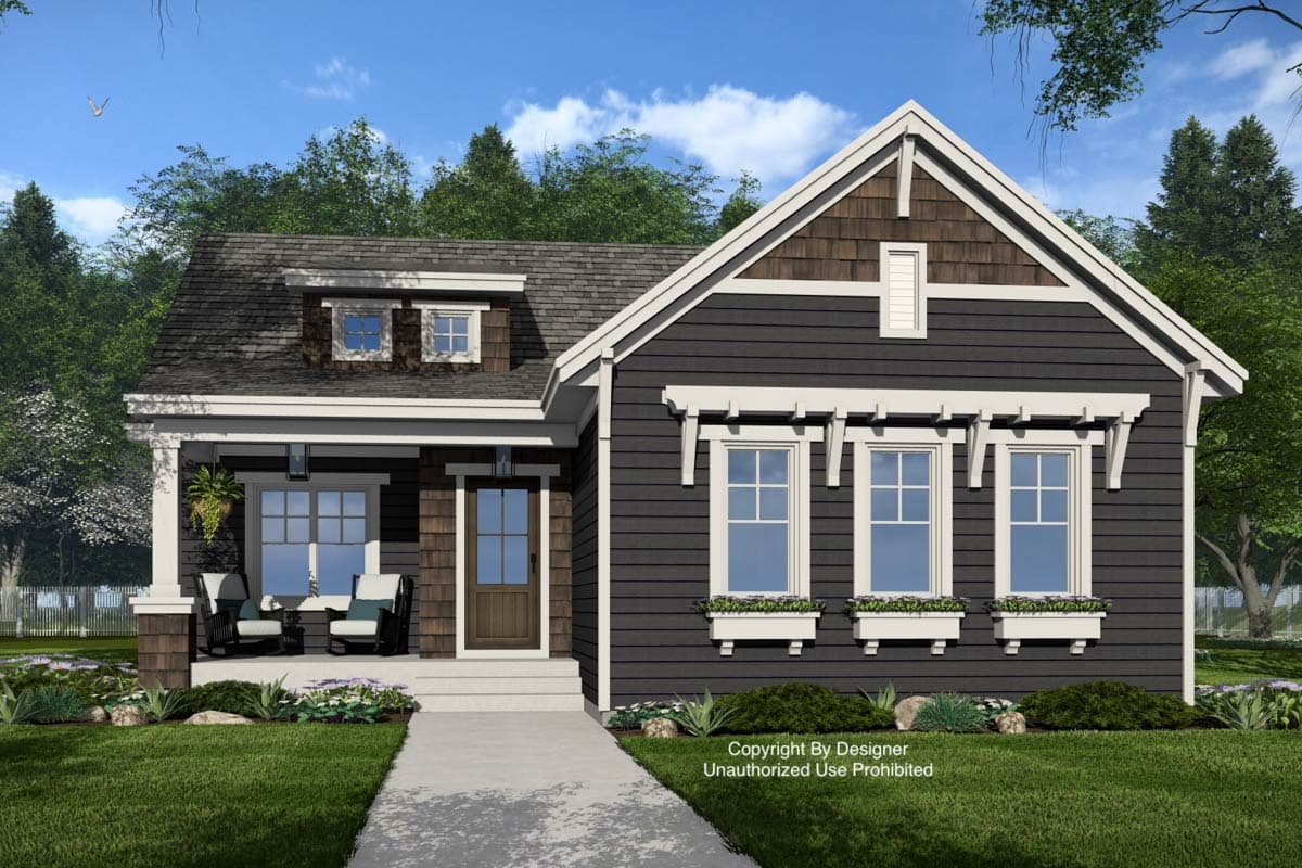 Plan 14977RK: Single-Story Traditional House Plan with Clustered Bedrooms Under 1500 Sq Ft - Image #2 - Ranch, Traditional