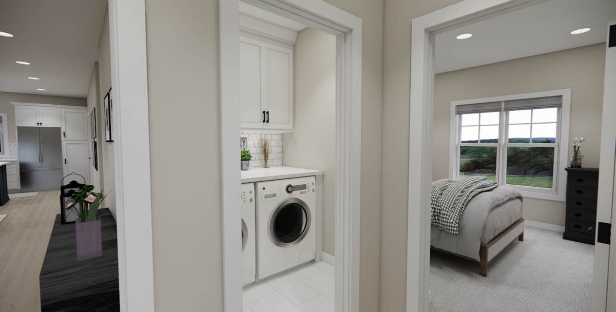 Plan 14977RK: Single-Story Traditional House Plan with Clustered Bedrooms Under 1500 Sq Ft - Image #8 - Ranch, Traditional