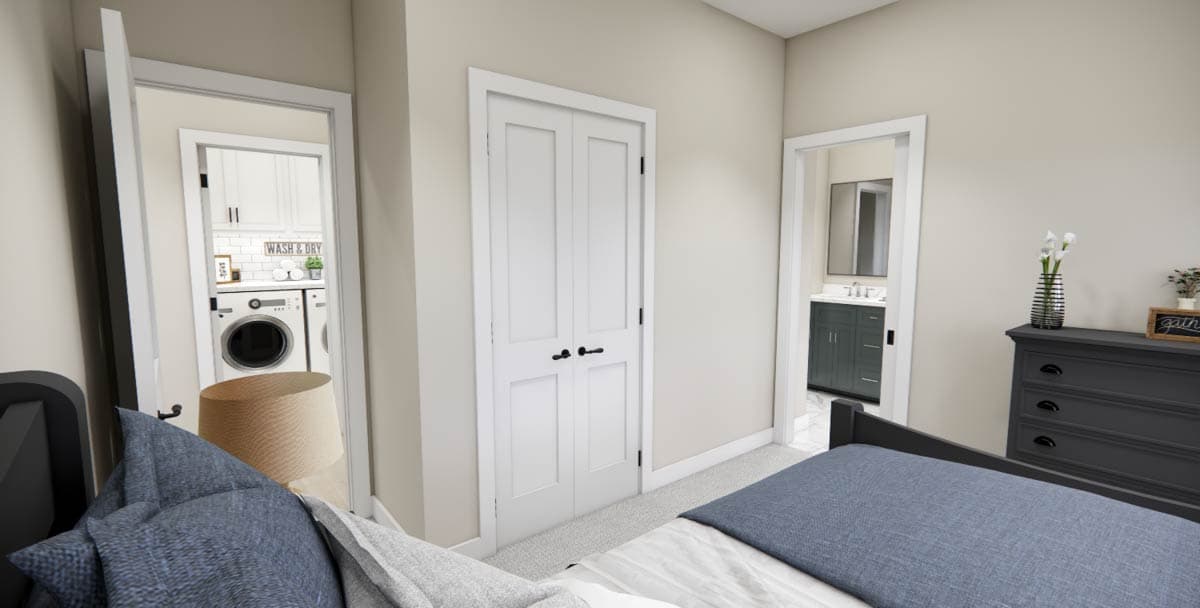 Plan 14977RK: Single-Story Traditional House Plan with Clustered Bedrooms Under 1500 Sq Ft - Image #13 - Ranch, Traditional