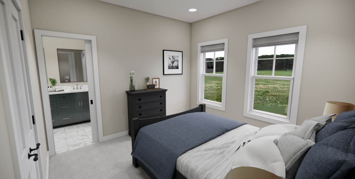 Plan 14977RK: Single-Story Traditional House Plan with Clustered Bedrooms Under 1500 Sq Ft - Image #11 - Ranch, Traditional