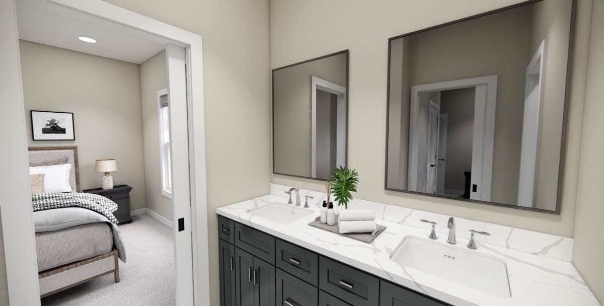 Plan 14977RK: Single-Story Traditional House Plan with Clustered Bedrooms Under 1500 Sq Ft - Image #12 - Ranch, Traditional