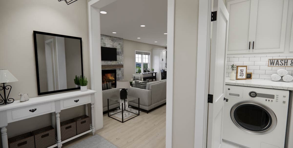 Plan 14977RK: Single-Story Traditional House Plan with Clustered Bedrooms Under 1500 Sq Ft - Image #6 - Ranch, Traditional