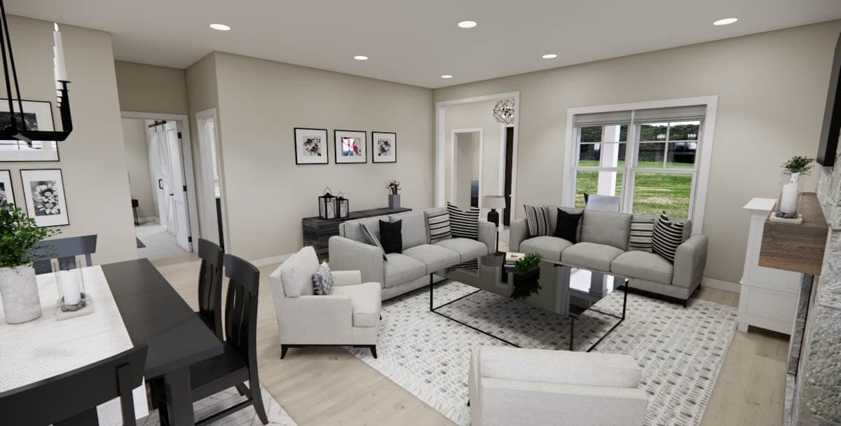 Plan 14977RK: Single-Story Traditional House Plan with Clustered Bedrooms Under 1500 Sq Ft - Image #20 - Ranch, Traditional