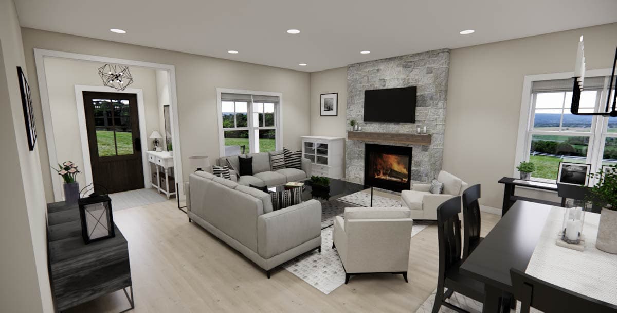 Plan 14977RK: Single-Story Traditional House Plan with Clustered Bedrooms Under 1500 Sq Ft - Image #24 - Ranch, Traditional