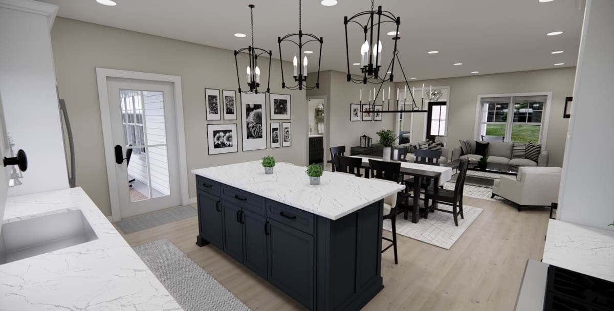 Plan 14977RK: Single-Story Traditional House Plan with Clustered Bedrooms Under 1500 Sq Ft - Image #23 - Ranch, Traditional