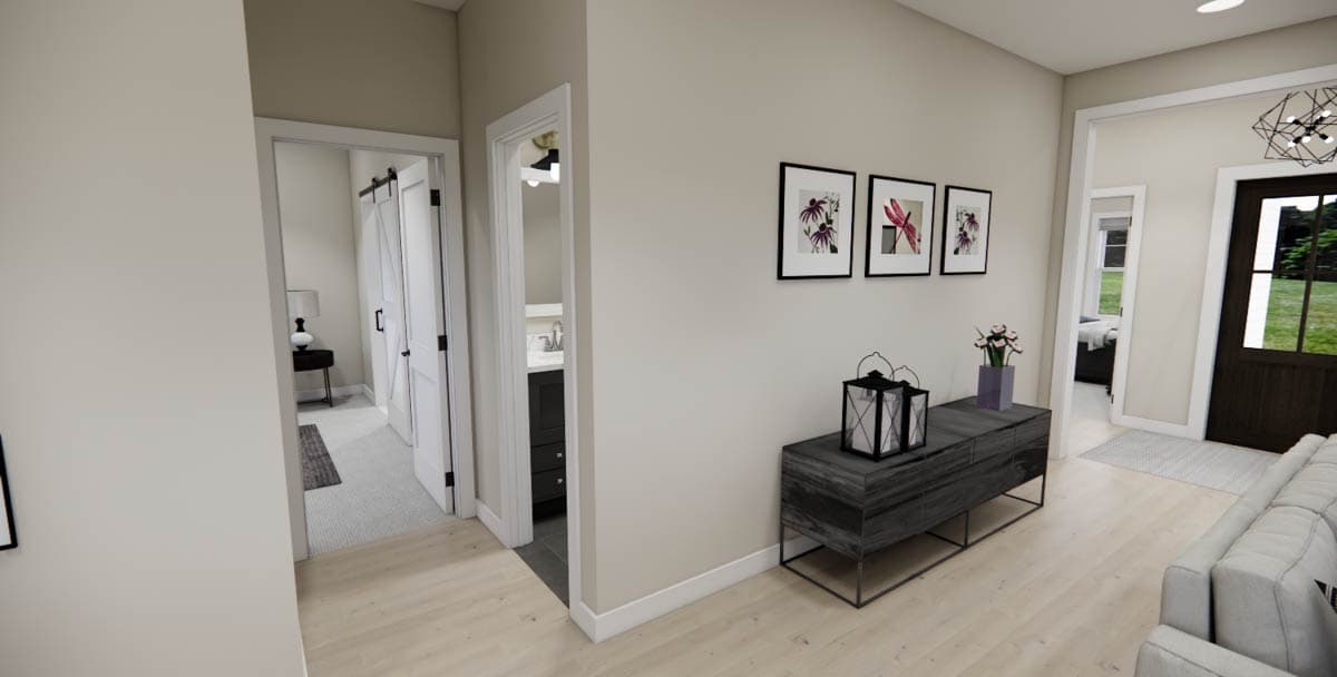 Plan 14977RK: Single-Story Traditional House Plan with Clustered Bedrooms Under 1500 Sq Ft - Image #29 - Ranch, Traditional