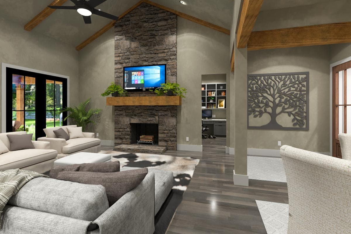 Plan 16935WG: Modern Farmhouse Plan with Outdoor Kitchen and Living Area - 2093 Sq Ft - Image #24 - Country, Farmhouse, Modern Farmhouse