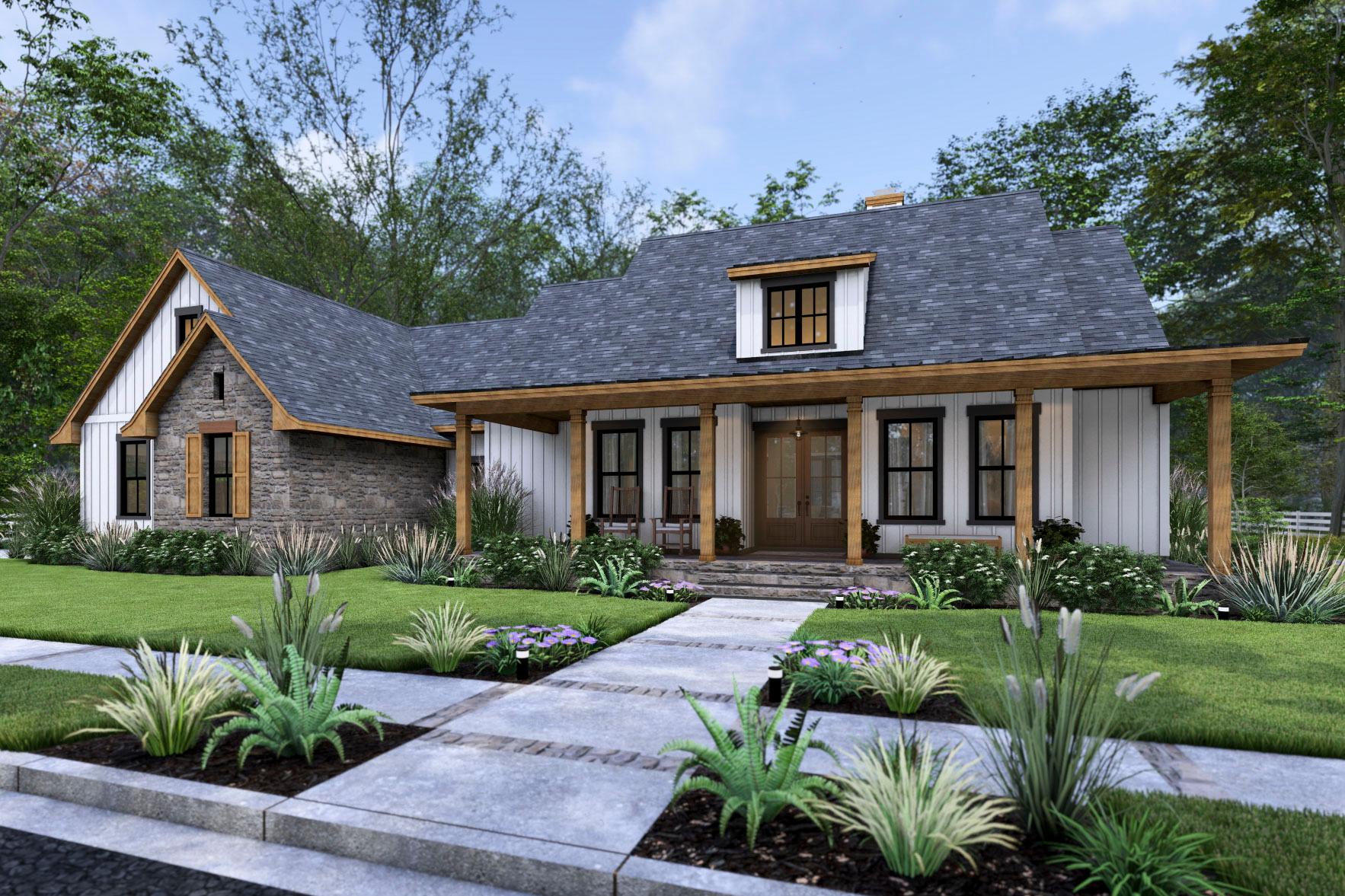 Plan 16935WG: Modern Farmhouse Plan with Outdoor Kitchen and Living Area - 2093 Sq Ft - Image #5 - Country, Farmhouse, Modern Farmhouse