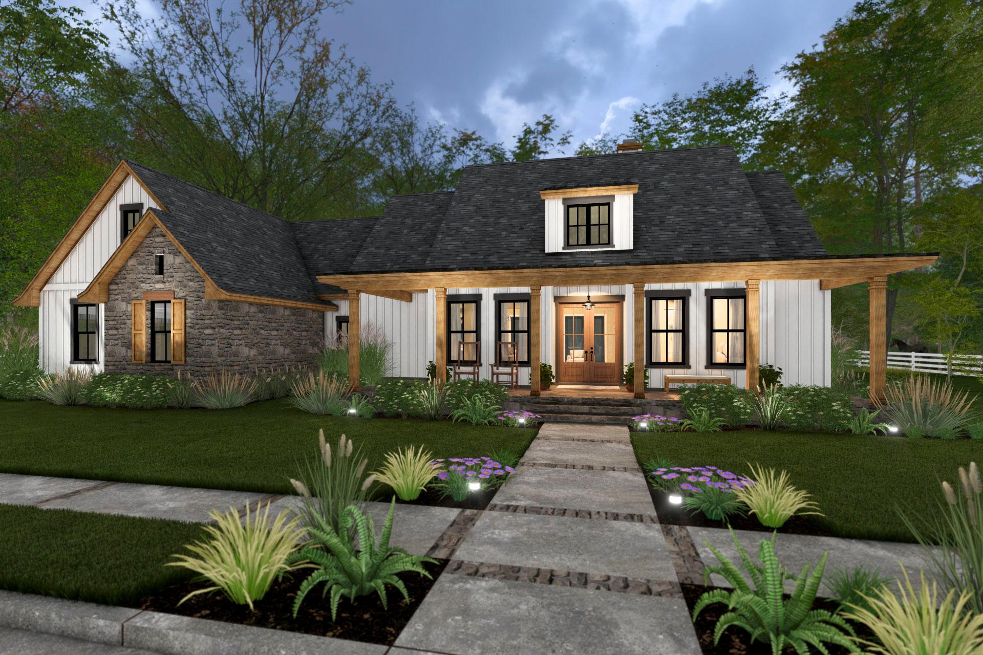 Plan 16935WG: Modern Farmhouse Plan with Outdoor Kitchen and Living Area - 2093 Sq Ft - Image #6 - Country, Farmhouse, Modern Farmhouse