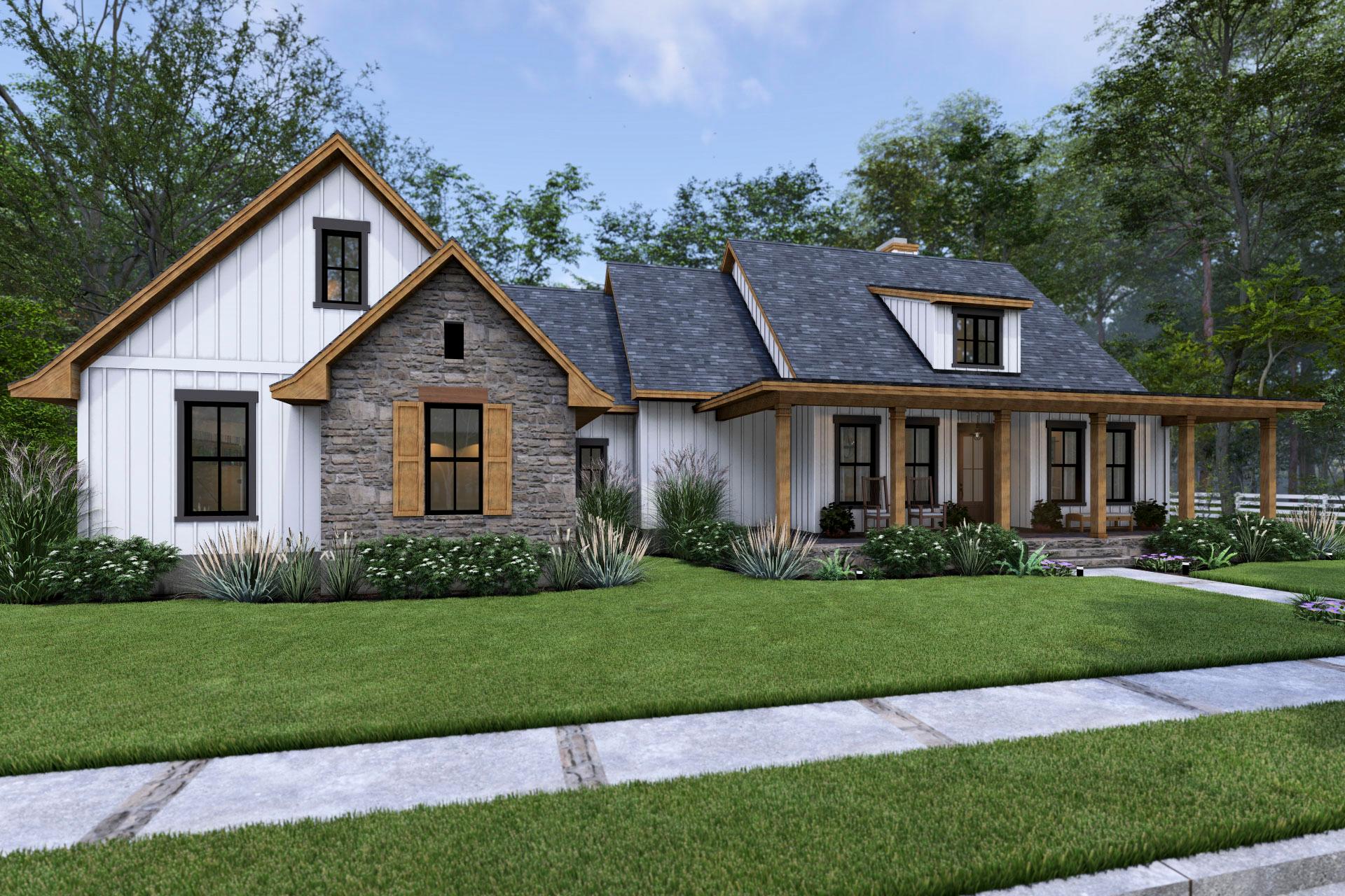 Plan 16935WG: Modern Farmhouse Plan with Outdoor Kitchen and Living Area - 2093 Sq Ft - Image #11 - Country, Farmhouse, Modern Farmhouse