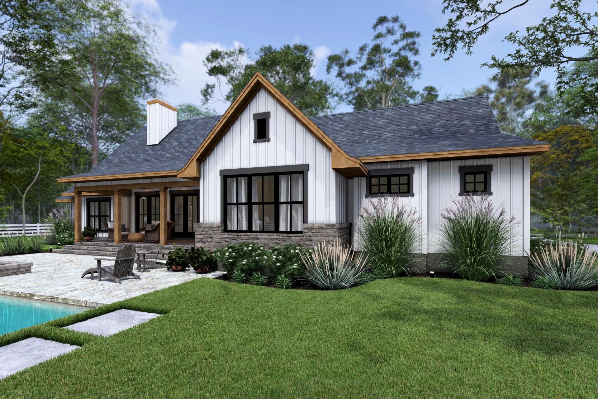 Plan 16935WG: Modern Farmhouse Plan with Outdoor Kitchen and Living Area - 2093 Sq Ft - Image #15 - Country, Farmhouse, Modern Farmhouse