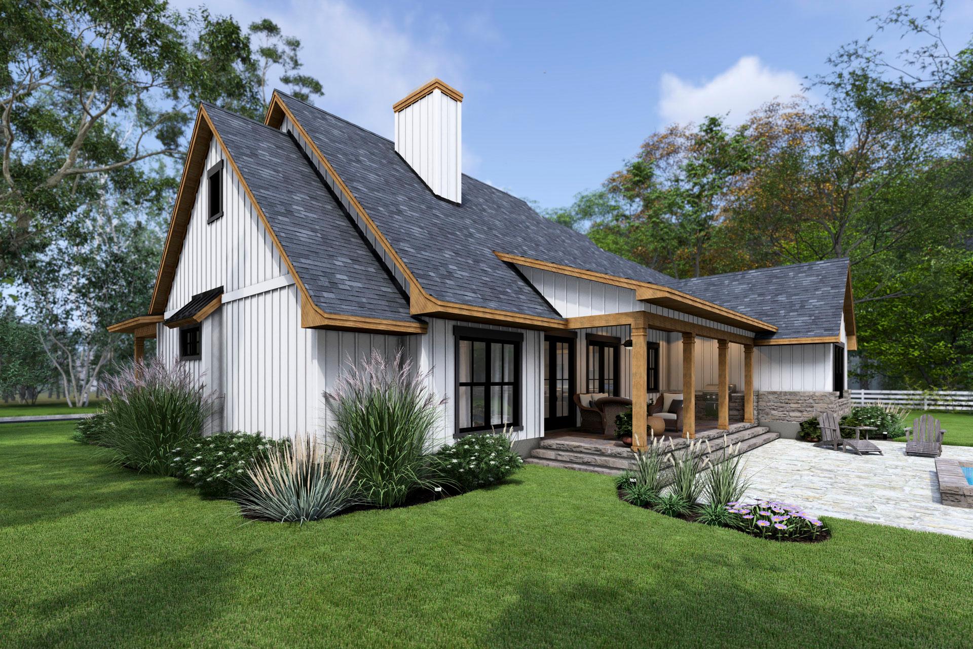 Plan 16935WG: Modern Farmhouse Plan with Outdoor Kitchen and Living Area - 2093 Sq Ft - Image #19 - Country, Farmhouse, Modern Farmhouse