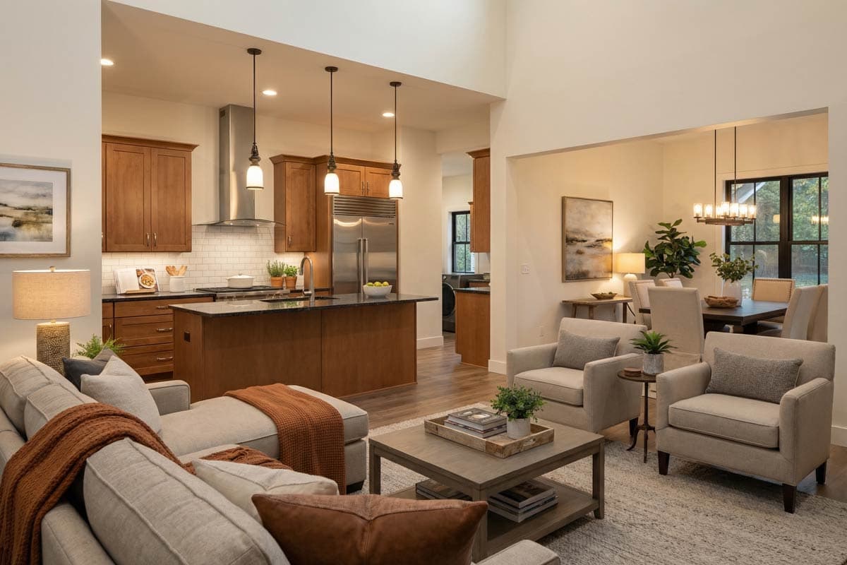 Plan 16948WG: Elegant Southern Farmhouse House Plan with 1618 Sq Ft and Bonus Room - Image #5 - Cottage, Farmhouse, French Country, Southern, Traditional