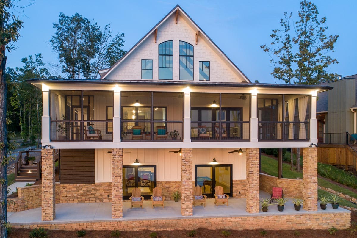 Plan 18302BE: Lake House Plan with 3-Sided Wraparound Porch - 2488 Sq Ft - Image #2 - Country, Craftsman, New American, Traditional, Vacation