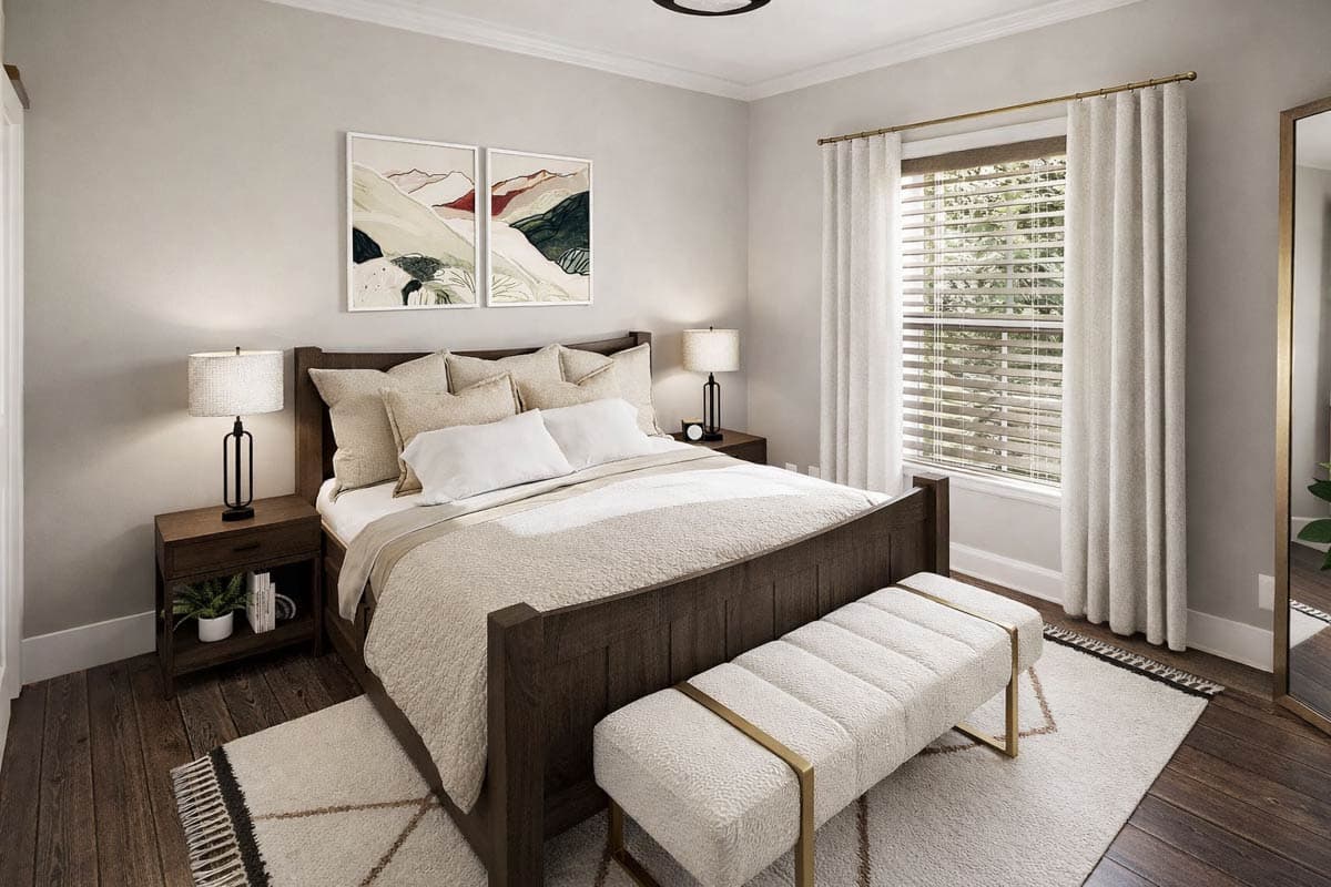 Plan 25077DH: Ranch Style Duplex House Plan with Six Bedrooms and Twin Garages - Image #14 - Country, Ranch, Southern, Traditional