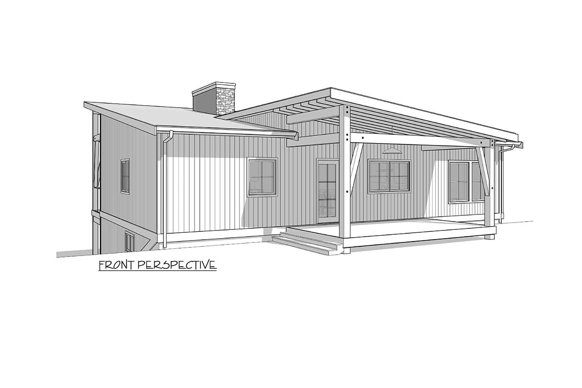Plan 270086AF: 4 Bed Modern Lake House Plan with Finished Lower Level - 2760 Sq Ft - Image #3 - Mid Century Modern, Modern, Mountain