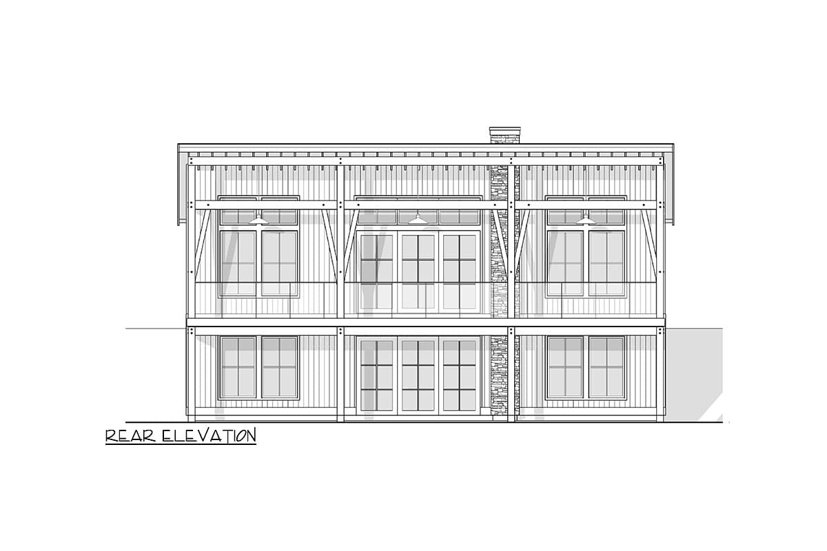 Plan 270086AF: 4 Bed Modern Lake House Plan with Finished Lower Level - 2760 Sq Ft - Image #7 - Mid Century Modern, Modern, Mountain