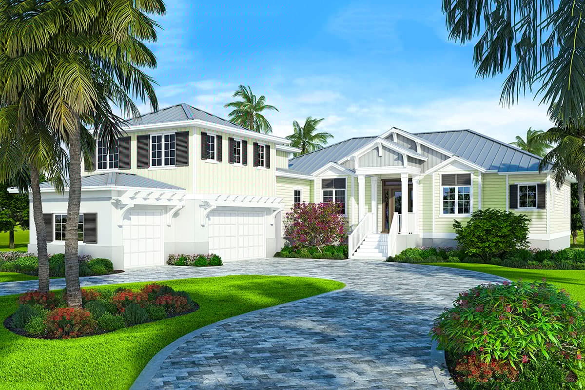 Plan 33234ZR: 4-Bed Coastal Contemporary House Plan with Open Concept Living Area - 2925 Sq Ft - Image #3 - Coastal, Coastal Contemporary, Contemporary, New American, Southern