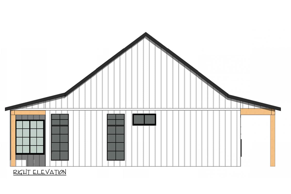 Plan 421005WNT: 2-Bed Country Cottage House Plan with Open Living and Dual Porches - Image #5 - Cottage, Country