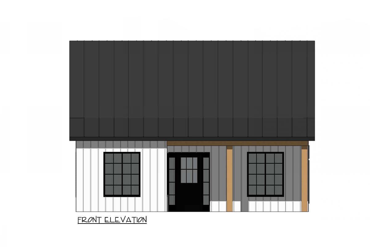 Plan 421005WNT: 2-Bed Country Cottage House Plan with Open Living and Dual Porches - Image #2 - Cottage, Country