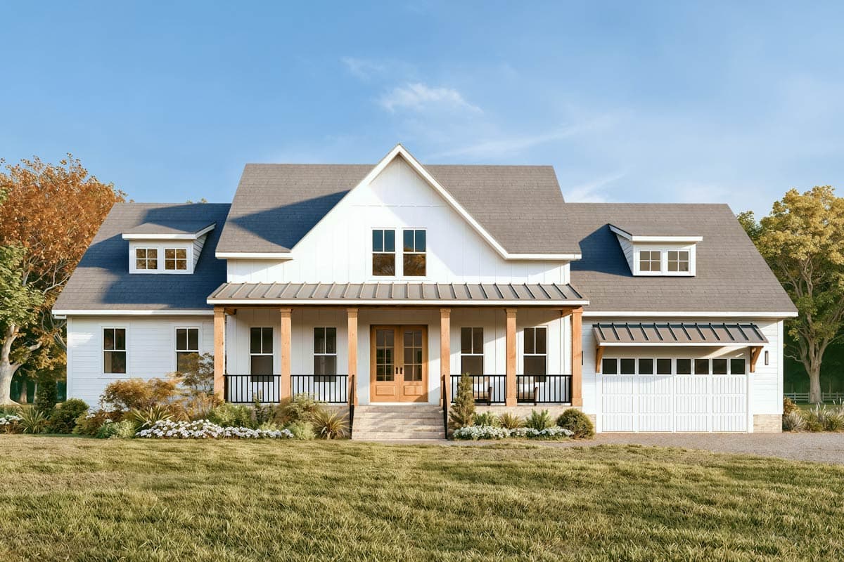 Plan image - 500097VV:Expansive Modern Farmhouse House Plan with 5 Bedrooms and Loft