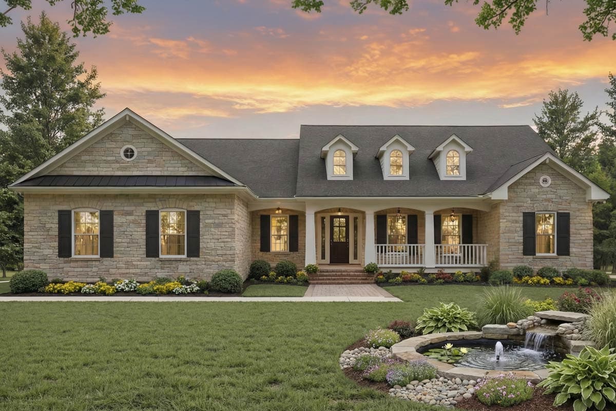 Plan image - 51352MM:Spacious Southern Country House Plan with Split 4 Bedrooms