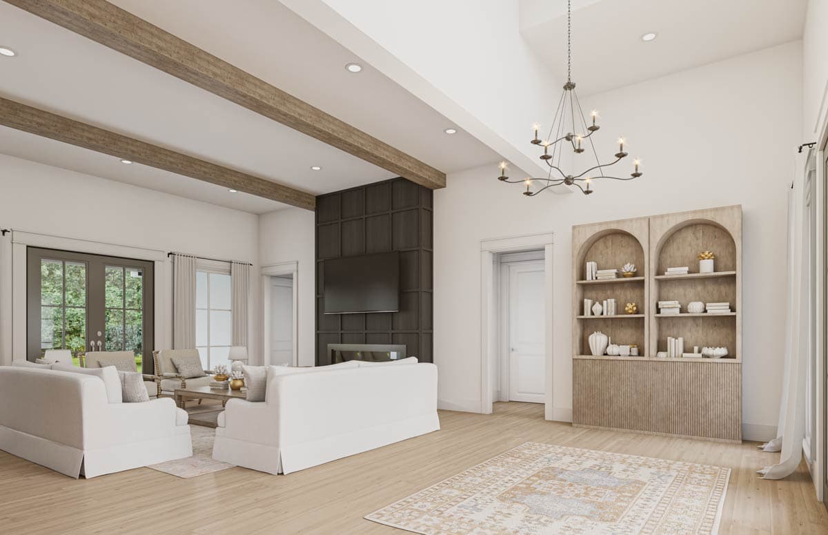 Plan 52024HZ: Grand Modern Farmhouse House Plan with Split Bedrooms and Outdoor Kitchen - Image #9 - Modern Farmhouse, Traditional, Transitional