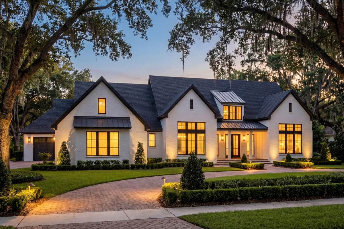 Plan 52024HZ: Grand Modern Farmhouse House Plan with Split Bedrooms and Outdoor Kitchen - Image #3 - Modern Farmhouse, Traditional, Transitional