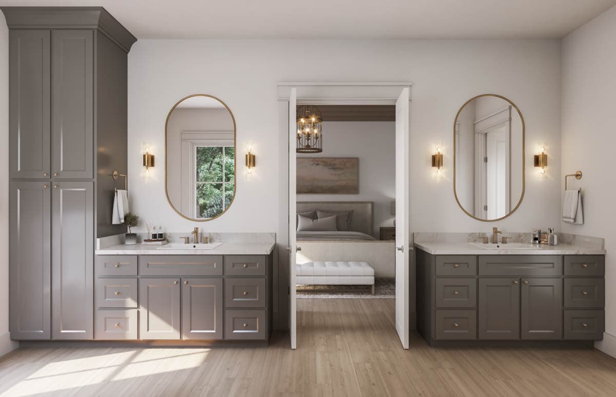 Plan 52024HZ: Grand Modern Farmhouse House Plan with Split Bedrooms and Outdoor Kitchen - Image #17 - Modern Farmhouse, Traditional, Transitional