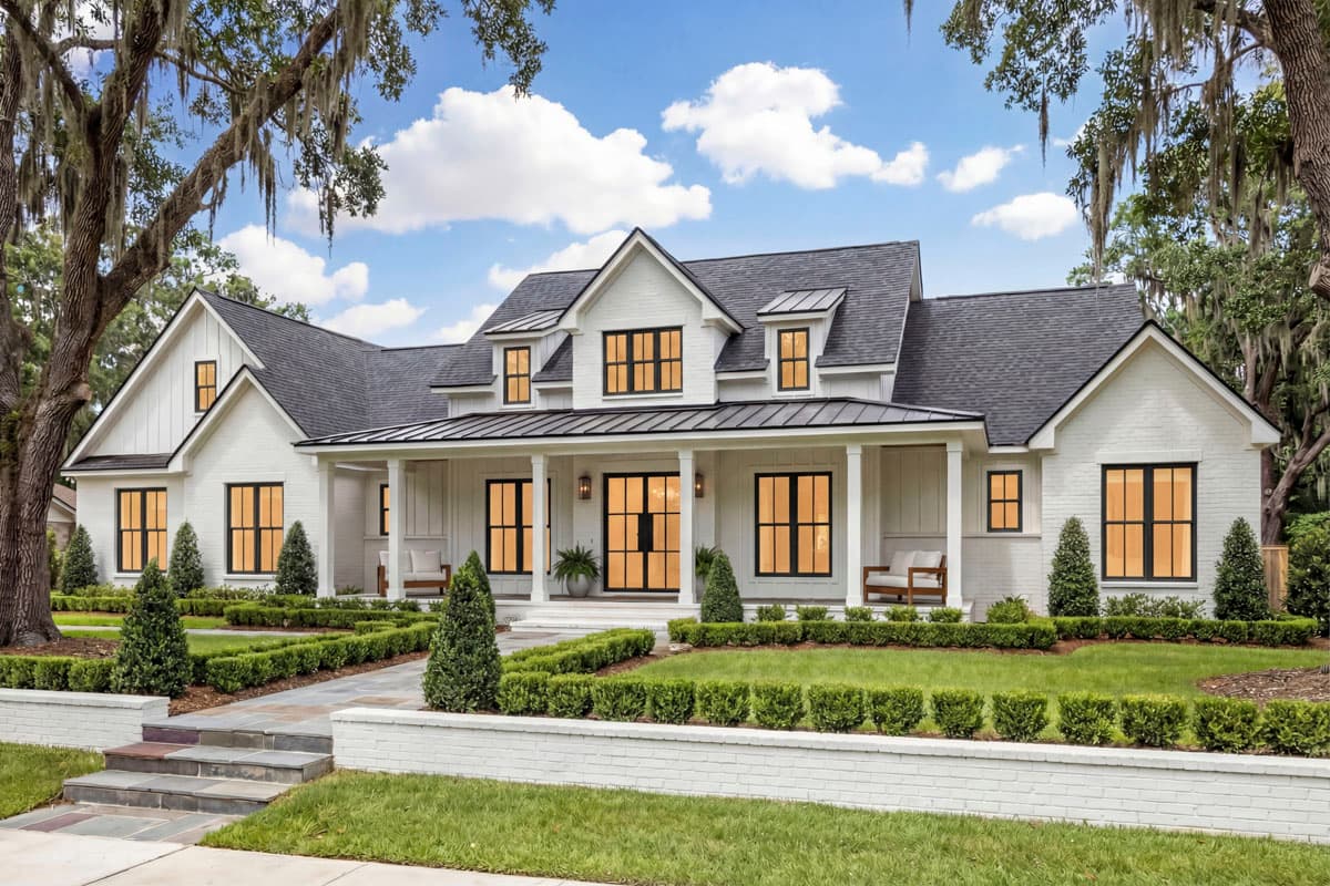 Plan 52030HZ: Modern Farmhouse House Plan with Split Bedrooms and Home Office - Image #6 - Farmhouse, Modern Farmhouse, Transitional