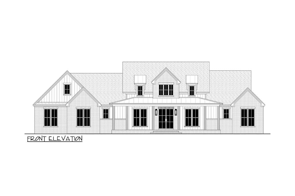 Plan 52030HZ: Modern Farmhouse House Plan with Split Bedrooms and Home Office - Image #9 - Farmhouse, Modern Farmhouse, Transitional