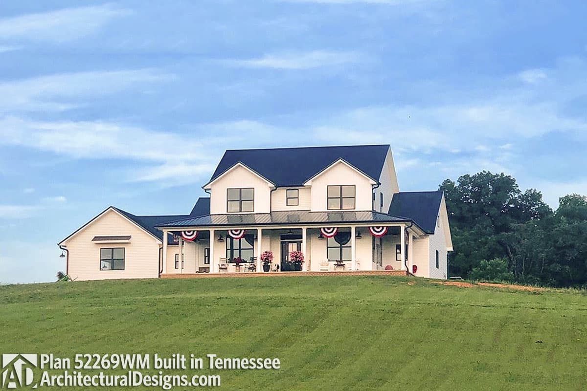 build gallery item - Modern Farmhouse Plan 52269WM comes to life in Tennessee, Again