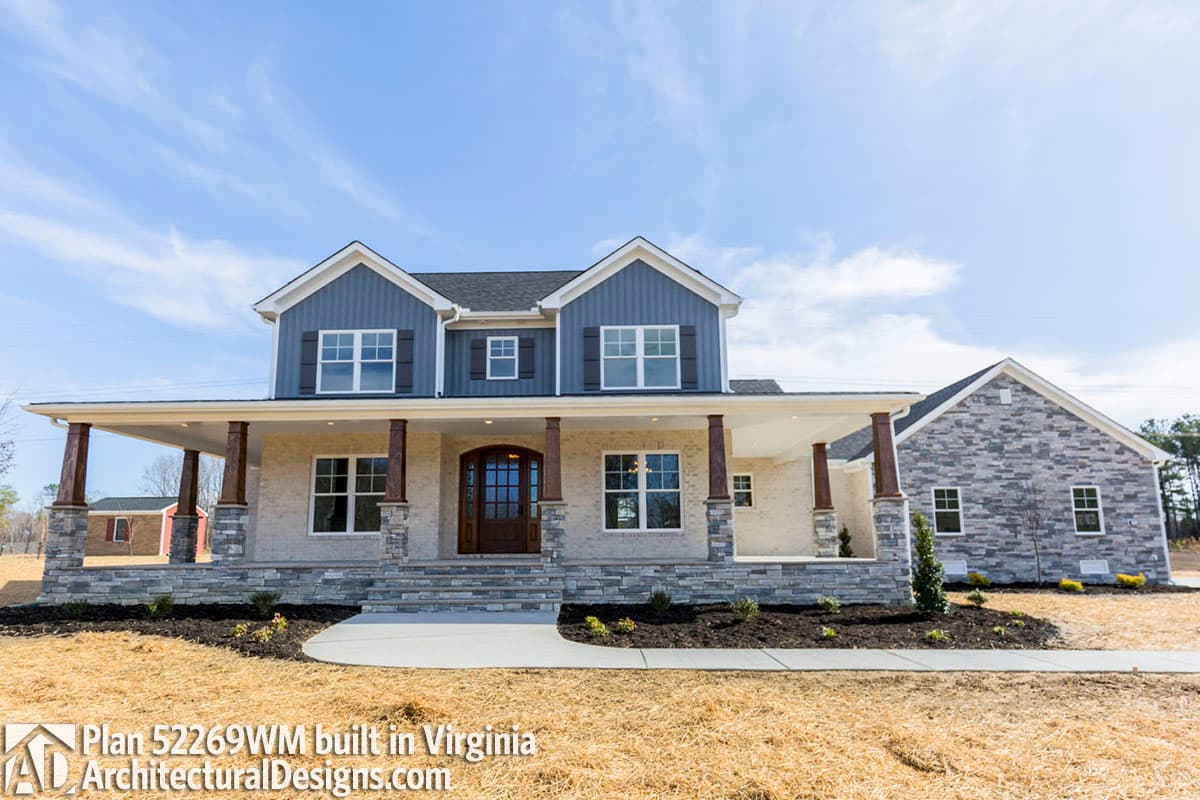 build gallery item - House Plan 52269WM comes to life in Virginia