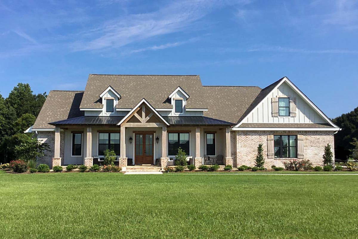 Plan 56473SM: New American Farmhouse Plan with Brick and Board and Batten Exterior - Image #6 - Country, Craftsman, Farmhouse, Hill Country, Modern Farmhouse, New American, Rustic, Southern, Traditional