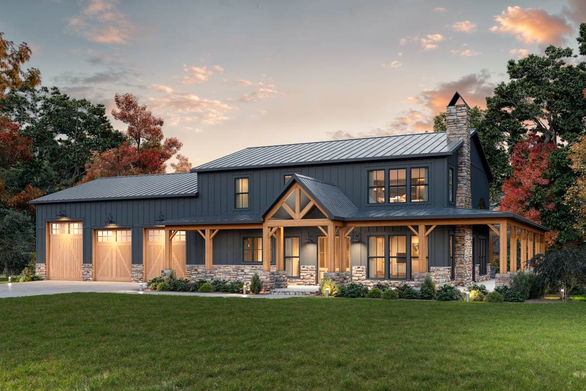56563SM | Barndominium House Plan