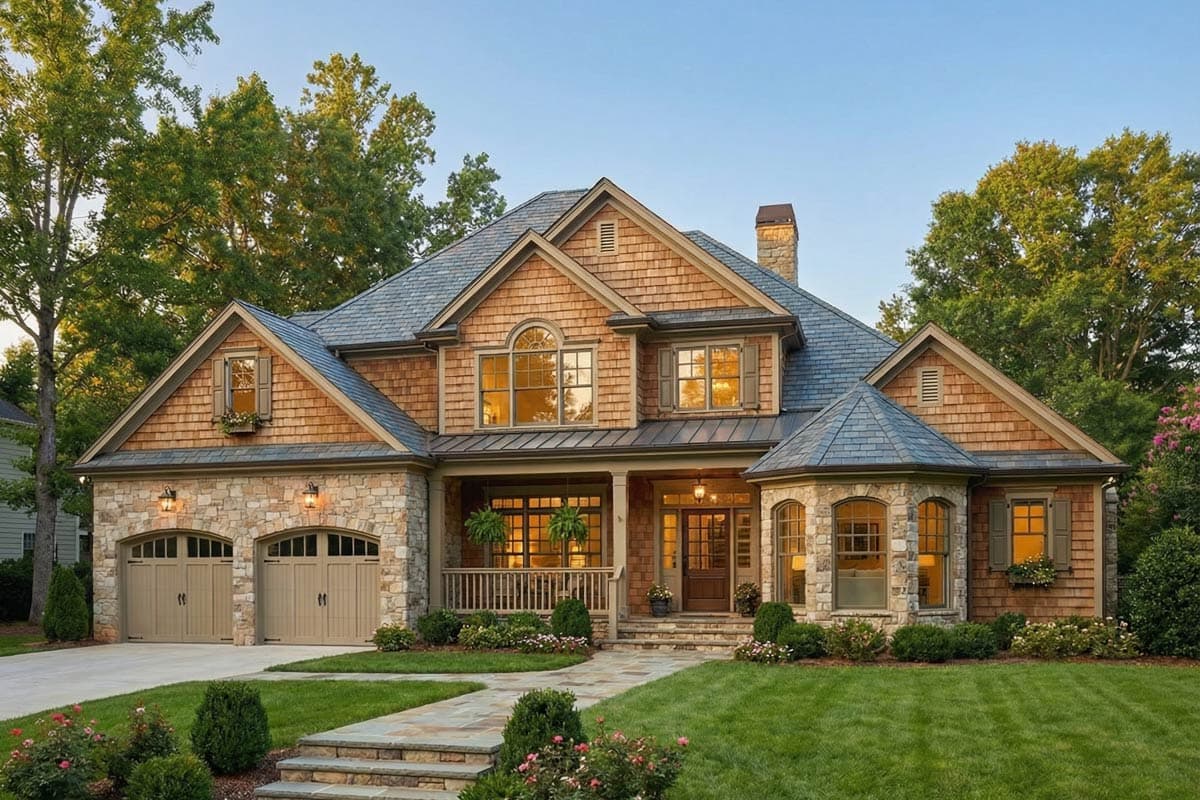 Plan image - 60727ND:Country House Plan with First-Floor Master and Home Theater