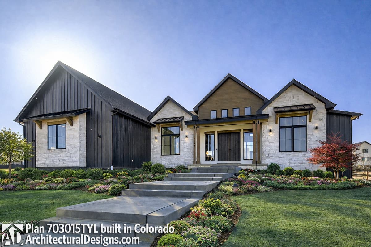 build gallery item - Transitional Farmhouse House Plan 703015TYL Comes to Life in Colorado!