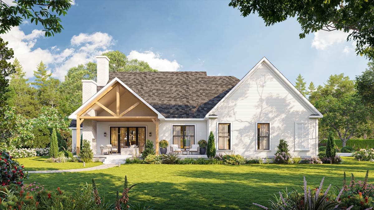 Plan 810051RBT: Four-Bed New American House Plan with Main Level Master Suite - Image #3 - Cottage, Country, New American, Southern, Traditional