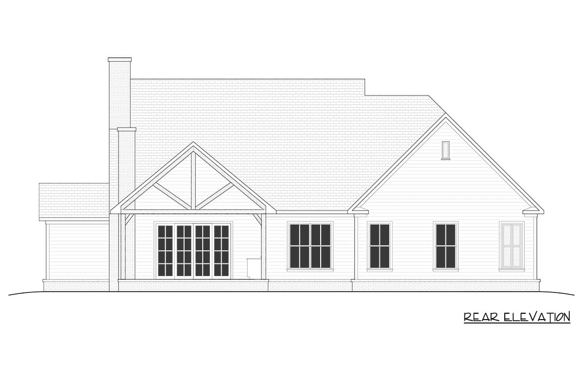 Plan 810051RBT: Four-Bed New American House Plan with Main Level Master Suite - Image #10 - Cottage, Country, New American, Southern, Traditional