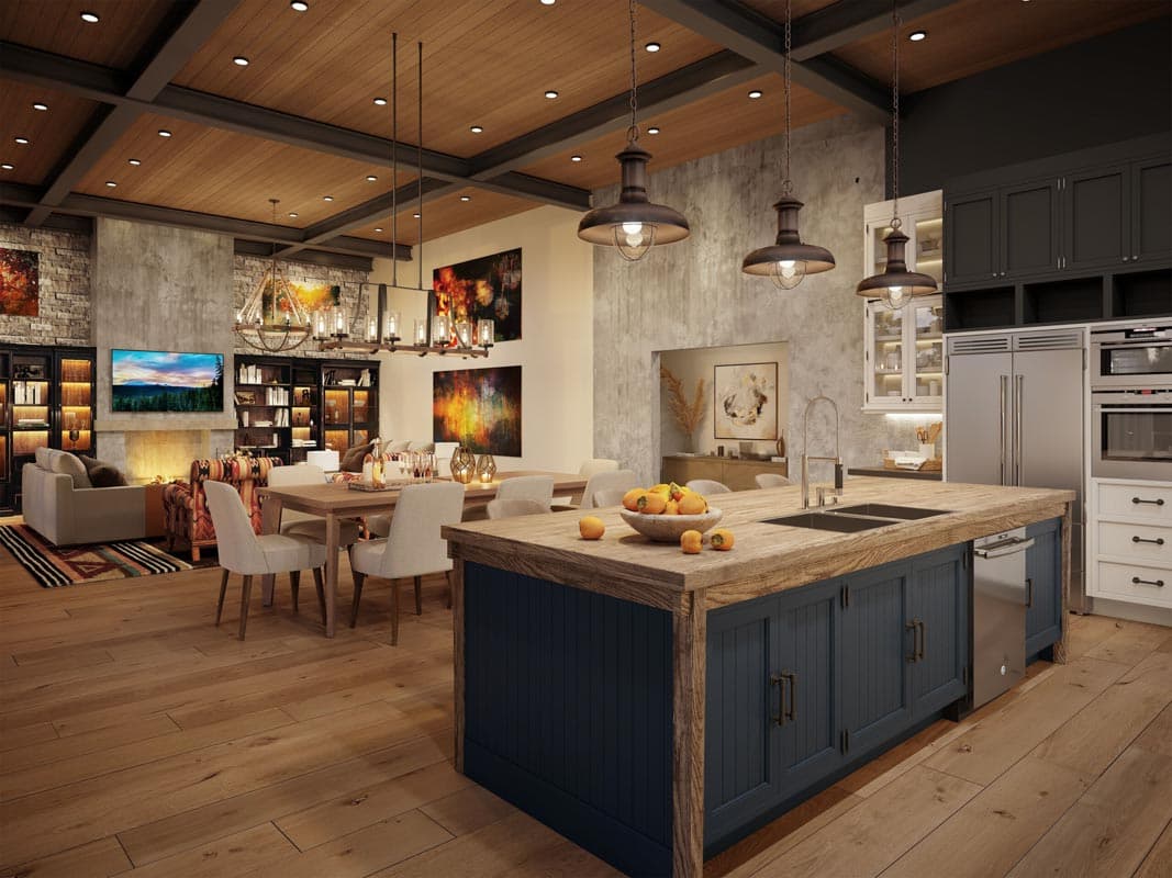 Plan 85373MS: 4-Bedroom Modern Prairie Style House Plan with Courtyard Concept - 3287 Sq Ft - Image #4 - Contemporary, Mid Century Modern, Modern, Mountain, Northwest, Prairie, Rustic